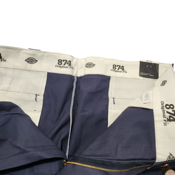Dickies Men's 874 Original Fit Classic Work Pants Navy Size 40 - Picture 6 of 13